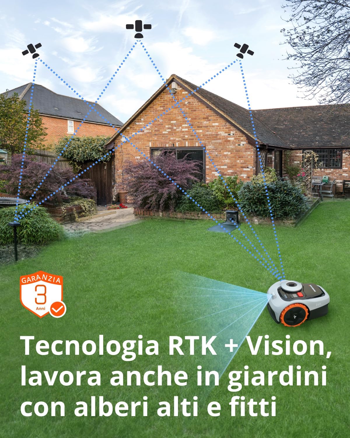 Robot rasaerba Segway Navimow i105E sul prato