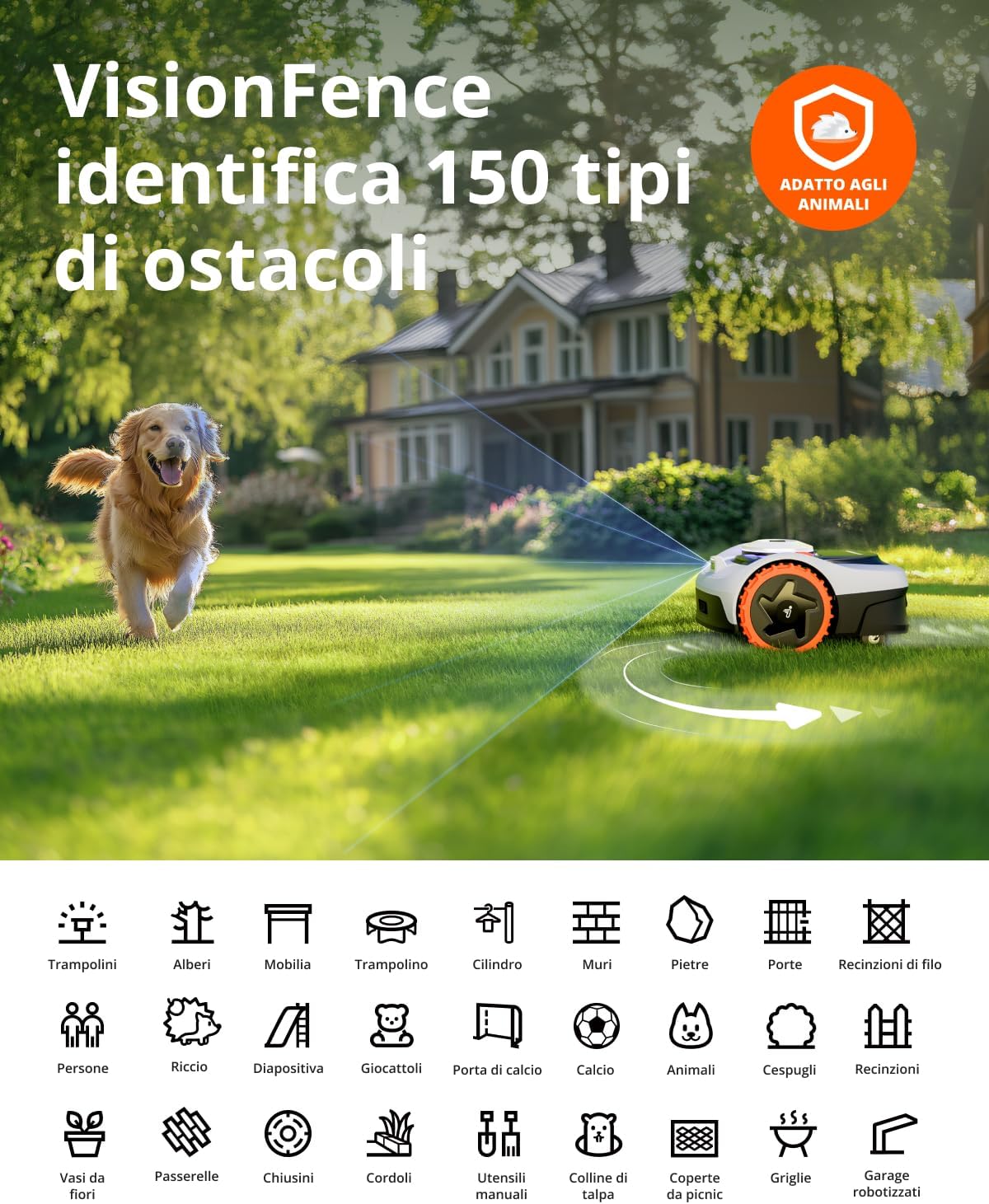 Segway Navimow i105E su prato complesso